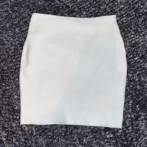 Tight White Mini Skirt - Size Small